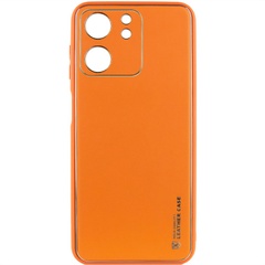 Кожаный чехол Xshield для Xiaomi Redmi 13C / Poco C65 Оранжевый / Apricot