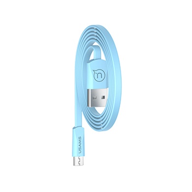 Дата кабель USAMS US-SJ201 USB to MicroUSB 2A (1.2m), Блакитний