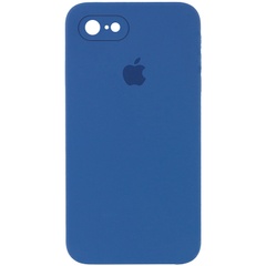 Чехол Silicone Case Square Full Camera Protective (AA) для Apple iPhone 6/6s (4.7") Синий / Navy blue