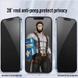 Защитное 2.5D стекло Blueo Full Cover Anti-Peep для Apple iPhone 15 Pro (6.1") Черный