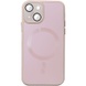 Чехол TPU+Glass Sapphire Midnight with MagSafe для Apple iPhone 15 Plus (6.7") Розовый / Pink Sand
