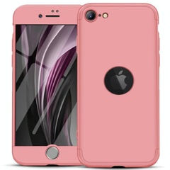 Пластикова накладка GKK LikGus 360 градусів (opp) для Apple iPhone SE (2020) / 7 / 8, Розовый / Rose Gold