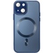 Чехол TPU+Glass Sapphire Midnight with MagSafe для Apple iPhone 15 Plus (6.7") Синий / Deep navy