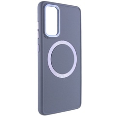 TPU чехол Bonbon Metal Style with MagSafe для Samsung Galaxy A55 Серый / Lavender