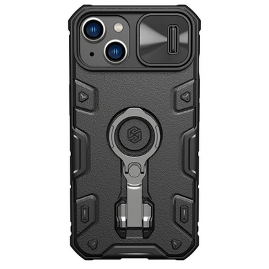 TPU+PC чехол Nillkin CamShield Armor Pro no logo (шторка на камеру) для Apple iPhone 14 Plus (6.7") Черный