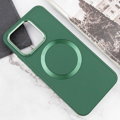 TPU чехол Bonbon Metal Style with MagSafe для Xiaomi 14 Зеленый / Army Green