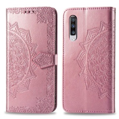 Шкіряний чохол (книжка) Art Case з візитницею для Samsung Galaxy A70 (A705F), Рожевий
