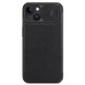 Кожаный чехол (книжка) Nillkin Qin Pro Plain Camshield для Apple iPhone 15 Plus (6.7") Черный