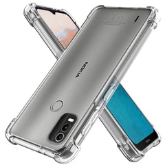 TPU чехол GETMAN Ease logo усиленные углы для Nokia C22 Бесцветный (прозрачный)