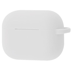 Силіконовий футляр Shock-proof для навушників AirPods Pro + карабін, Білий / White