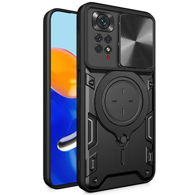 Ударопрочный чехол Bracket case with Magnetic для Xiaomi Redmi Note 11 (Global) / Note 11S Black