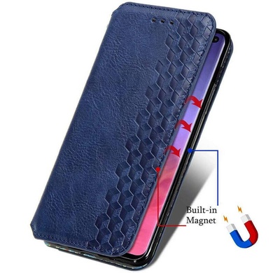 Шкіряний чохол книжка GETMAN Cubic (PU) для Xiaomi Mi Note 10 Lite, Синій