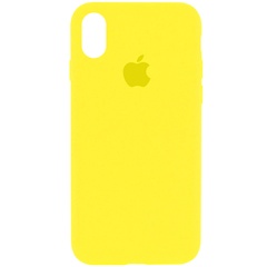 Чохол Silicone Case Full Protective (AA) для Apple iPhone X (5.8 ") / XS (5.8"), Жовтий / Neon Yellow