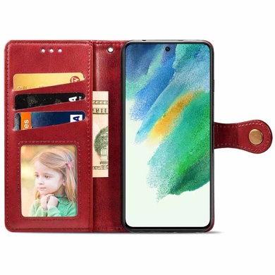 Шкіряний чохол книжка GETMAN Gallant (PU) для Samsung Galaxy S24+, Червоний