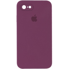 Чехол Silicone Case Square Full Camera Protective (AA) для Apple iPhone 6/6s (4.7") Бордовый / Maroon