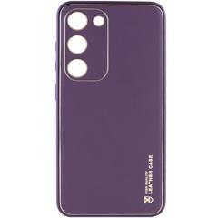 Кожаный чехол Xshield для Samsung Galaxy S24+ Фиолетовый / Dark Purple