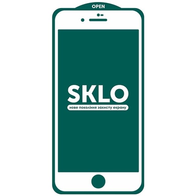 Захисне скло SKLO 5D (тех.пак) для Apple iPhone 7 plus / 8 plus (5.5 "), Білий