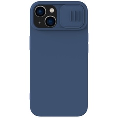 Силіконова накладка Nillkin Camshield Silky для Apple iPhone 14 Plus (6.7"), Синій