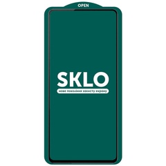 Защитное стекло SKLO 5D (тех.пак) для Samsung Galaxy S22+ Черный / Белая подложка