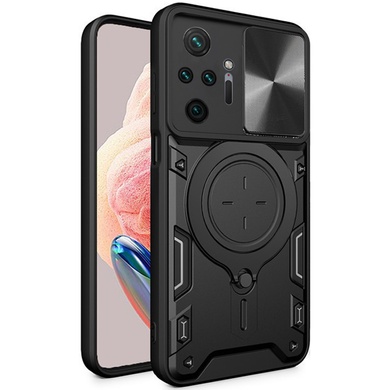 Ударопрочный чехол Bracket case with Magnetic для Xiaomi Redmi Note 10 Pro / 10 Pro Max Black