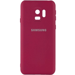 Чохол Silicone Cover My Color Full Camera (A) для Samsung Galaxy S9, Бордовий / Marsala