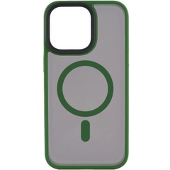 TPU+PC чохол Metal Buttons with MagSafe для Apple iPhone 15 Pro Max (6.7"), Зелений