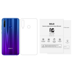 Захисна гідрогелева плівка SKLO (тил) (тех.пак) для Huawei P Smart+ 2019, Прозрачный