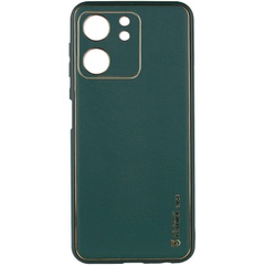 Кожаный чехол Xshield для Xiaomi Redmi 13C / Poco C65 Зеленый / Army green