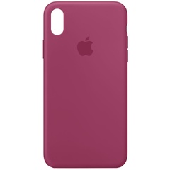 Чохол Silicone Case Full Protective (AA) для Apple iPhone X (5.8 ") / XS (5.8"), Малиновый / Pomegranate