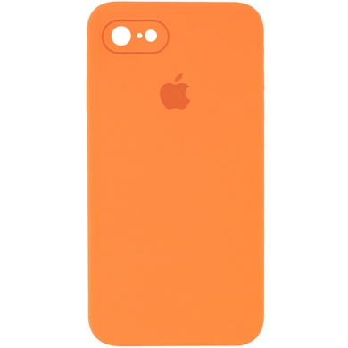 Чохол Silicone Case Square Full Camera Protective (AA) для Apple iPhone 6/6s (4.7"), Оранжевый / Papaya