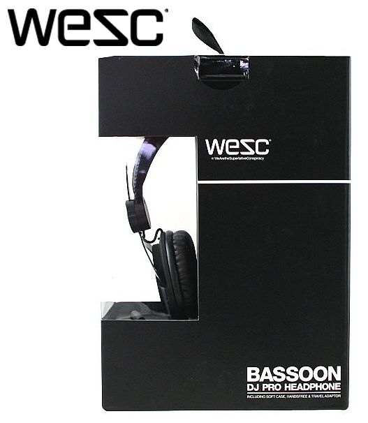 Наушники WESC Bassoon Golden Black DJ Pro Черный / Зеленый