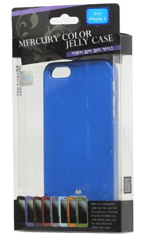 TPU чехол Mercury Jelly Color series для Apple iPhone 5/5S/SE Синий