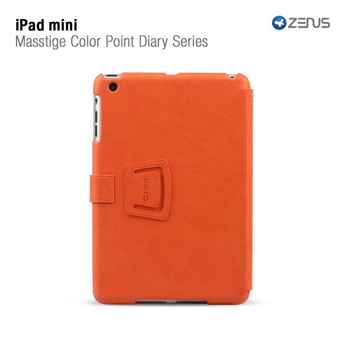Кожаный чехол Zenus Masstige Color Point Folio Series для Apple IPAD mini Оранжевый