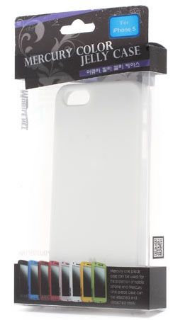 TPU чехол Mercury Jelly Color series для Apple iPhone 5/5S/SE Белый