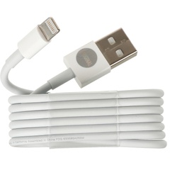 Дата кабель Foxconn для Apple iPhone USB to Lightning (AAA grade) (1m) (тех.пак), Білий
