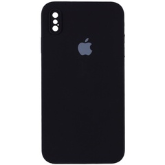 Чехол Silicone Case Square Full Camera Protective (AA) для Apple iPhone XS Max (6.5") Черный / Black