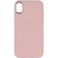 TPU чехол Bonbon Metal Style для Apple iPhone XS Max (6.5") Розовый / Light pink