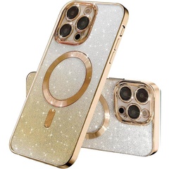 TPU чехол Delight case with MagSafe с защитными линзами на камеру для Apple iPhone 12 Pro (6.1") Золотой / Gold