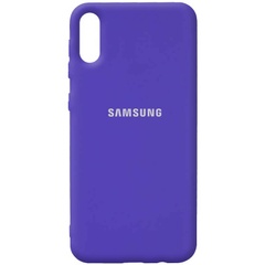 Чохол Silicone Cover Full Protective (AA) для Samsung Galaxy A02, Фіолетовий / Purple