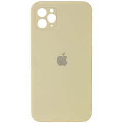 Чохол Silicone Case Square Full Camera Protective (AA) для Apple iPhone 11 Pro (5.8 "), Жовтий / Mellow Yellow