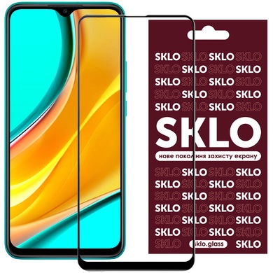 Захисне скло SKLO 3D (full glue) для Xiaomi Redmi 9 / Poco M3 / Redmi 9T