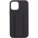 Чехол Silicone Case Hand Holder для Apple iPhone 12 Pro Max (6.7") Черный / Black