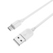 Дата кабель Borofone BX14 USB to MicroUSB (1m), Білий