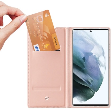 Чехол-книжка Dux Ducis с карманом для визиток для Samsung Galaxy S23 Ultra Rose Gold