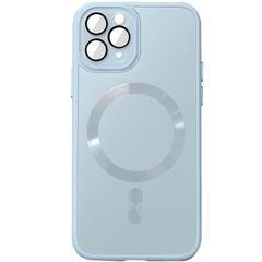 Чехол TPU+Glass Sapphire Midnight with MagSafe для Apple iPhone 11 Pro (5.8") Голубой / Blue