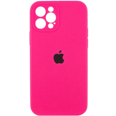 Чохол Silicone Case Full Camera Protective (AA) для Apple iPhone 12 Pro (6.1"), Рожевий / Barbie pink