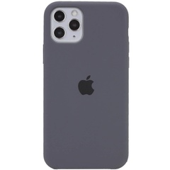 Чехол Silicone Case Full Camera Protective (AA) для Apple iPhone 11 Pro Max (6.5") Серый / Dark Gray