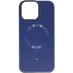 Шкіряний чохол Bonbon Leather Metal Style with MagSafe для Apple iPhone 11 (6.1"), Синій / Cosmos Blue