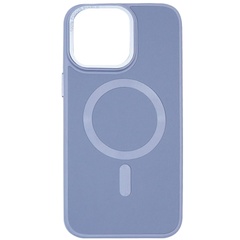 Шкіряний чохол Bonbon Leather Metal Style with MagSafe для Apple iPhone 11 (6.1"), Блакитний / Mist blue