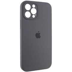 Чехол Silicone Case Full Camera Protective (AA) для Apple iPhone 12 Pro (6.1") Серый / Dark Gray